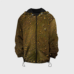 Куртка с капюшоном детская Золотые камушки, цвет: 3D-черный