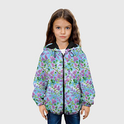 Куртка с капюшоном детская Фиолетовая сирень, цвет: 3D-черный — фото 2