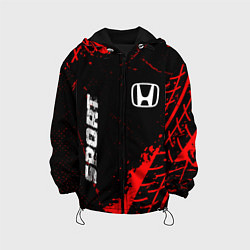 Куртка с капюшоном детская Honda red sport tires, цвет: 3D-черный