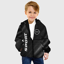 Куртка с капюшоном детская Nissan sport metal, цвет: 3D-черный — фото 2