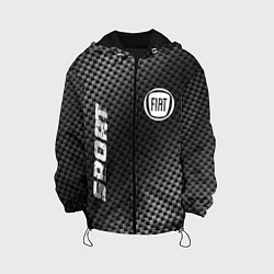Куртка с капюшоном детская Fiat sport carbon, цвет: 3D-черный