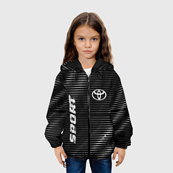 Куртка с капюшоном детская Toyota sport metal, цвет: 3D-черный — фото 2