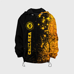 Куртка с капюшоном детская Chelsea - gold gradient по-вертикали, цвет: 3D-черный