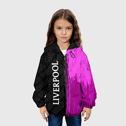 Куртка с капюшоном детская Liverpool pro football по-вертикали, цвет: 3D-черный — фото 2