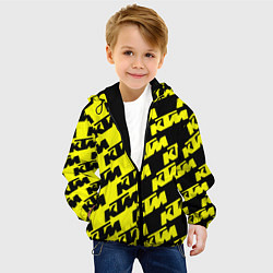 Куртка с капюшоном детская KTU жёлто чёрный стиль, цвет: 3D-черный — фото 2