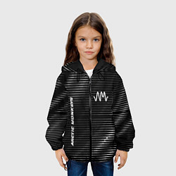 Куртка с капюшоном детская Arctic Monkeys metal rock lines, цвет: 3D-черный — фото 2