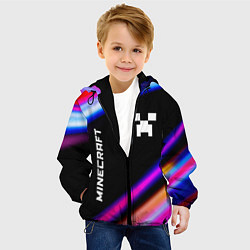 Куртка с капюшоном детская Minecraft speed game lights, цвет: 3D-черный — фото 2