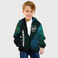 Куртка с капюшоном детская Arsenal glitch blue, цвет: 3D-черный — фото 2