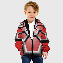 Куртка с капюшоном детская Броня робота, цвет: 3D-черный — фото 2