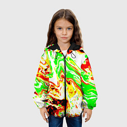 Куртка с капюшоном детская Кислотные краски, цвет: 3D-черный — фото 2
