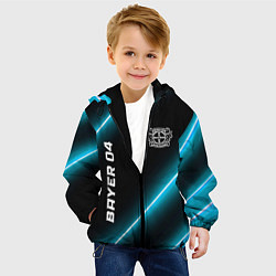 Куртка с капюшоном детская Bayer 04 неоновые лампы, цвет: 3D-черный — фото 2