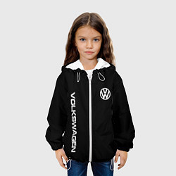 Куртка с капюшоном детская Volkswagen logo white, цвет: 3D-белый — фото 2