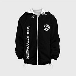 Куртка с капюшоном детская Volkswagen logo white, цвет: 3D-белый