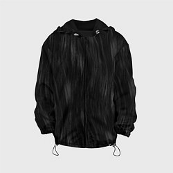 Куртка с капюшоном детская Мех чёрной кошки, цвет: 3D-черный