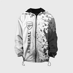 Куртка с капюшоном детская Arsenal - white gradient по-вертикали, цвет: 3D-черный