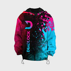 Куртка с капюшоном детская Deadlock - neon gradient по-вертикали, цвет: 3D-черный