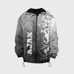 Куртка с капюшоном детская Ajax - grey gradient по-вертикали, цвет: 3D-черный