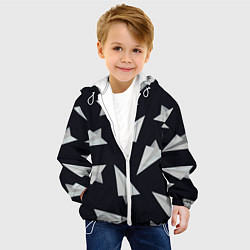 Куртка с капюшоном детская Белый бумажный самолётик - Телеграм, цвет: 3D-белый — фото 2