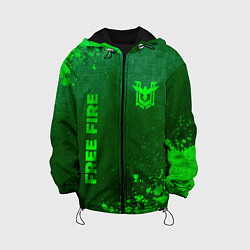 Детская куртка Free Fire - green gradient вертикально