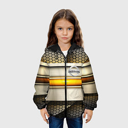 Куртка с капюшоном детская Nissan sport avto metal, цвет: 3D-черный — фото 2