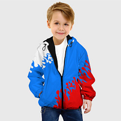 Куртка с капюшоном детская Российская федерация - флаг, цвет: 3D-черный — фото 2