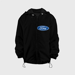 Куртка с капюшоном детская FORD logo auto, цвет: 3D-черный