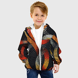 Куртка с капюшоном детская В змеях, цвет: 3D-белый — фото 2