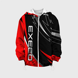 Куртка с капюшоном детская Exeed - red uniform, цвет: 3D-белый