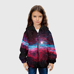 Куртка с капюшоном детская Uy scuti star - neon space, цвет: 3D-черный — фото 2