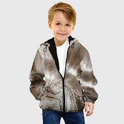 Куртка с капюшоном детская Песок и вода, цвет: 3D-черный — фото 2