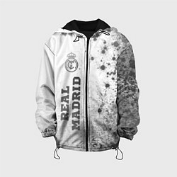 Куртка с капюшоном детская Real Madrid - white gradient по-вертикали, цвет: 3D-черный