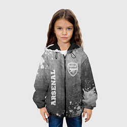 Куртка с капюшоном детская Arsenal - grey gradient вертикально, цвет: 3D-черный — фото 2