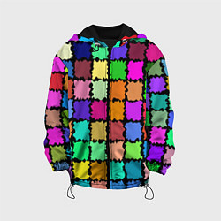 Куртка с капюшоном детская Лоскутки, цвет: 3D-черный