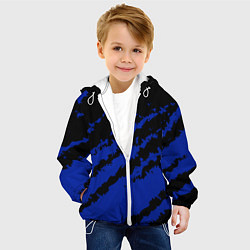 Куртка с капюшоном детская The color is black and blue, цвет: 3D-белый — фото 2