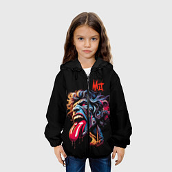 Куртка с капюшоном детская Mick Jagger - Rolling Stones, цвет: 3D-черный — фото 2