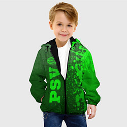 Куртка с капюшоном детская PSV - green gradient по-вертикали, цвет: 3D-черный — фото 2