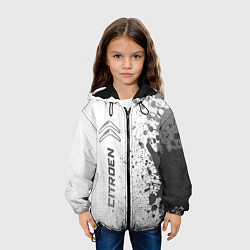 Куртка с капюшоном детская Citroen - white gradient по-вертикали, цвет: 3D-черный — фото 2
