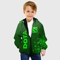 Куртка с капюшоном детская Dota - green gradient вертикально, цвет: 3D-черный — фото 2