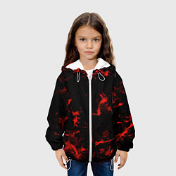Куртка с капюшоном детская Color red black, цвет: 3D-белый — фото 2