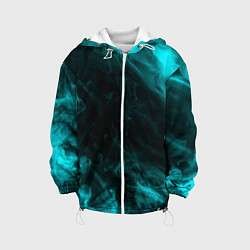 Куртка с капюшоном детская Neon smoke, цвет: 3D-белый