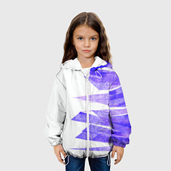 Куртка с капюшоном детская Color white purple, цвет: 3D-белый — фото 2