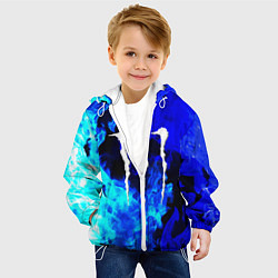 Куртка с капюшоном детская Monster energy синий дым, цвет: 3D-белый — фото 2