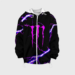 Куртка с капюшоном детская Monster energy neon storm, цвет: 3D-белый