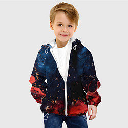 Куртка с капюшоном детская Багровый туман, цвет: 3D-белый — фото 2