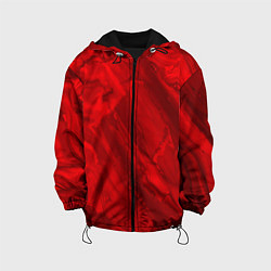 Куртка с капюшоном детская Красный камень абстракция, цвет: 3D-черный