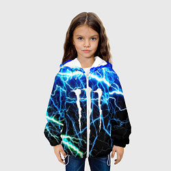 Куртка с капюшоном детская Monster energy electro, цвет: 3D-белый — фото 2