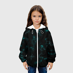 Куртка с капюшоном детская Color black turquoise, цвет: 3D-белый — фото 2