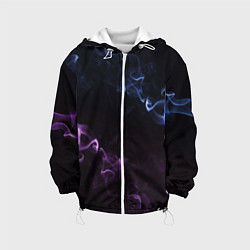 Куртка с капюшоном детская Color black blue pink, цвет: 3D-белый