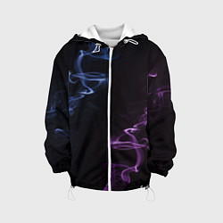 Куртка с капюшоном детская Color black blue pink, цвет: 3D-белый