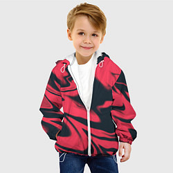 Куртка с капюшоном детская Color black red, цвет: 3D-белый — фото 2